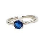 925 Sterling Silver Ring in Beautiful Design with Blue Stone